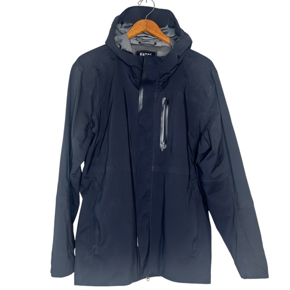 RHONE Other - Rhone Men's Black Waterproof Taped Seams Hooded Performance Jacket Size L